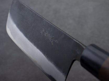 Japanese Nakiri Knife "UN" Blue Steel 6.7 in (170mm) #2060 MinonoKuni Yamahide