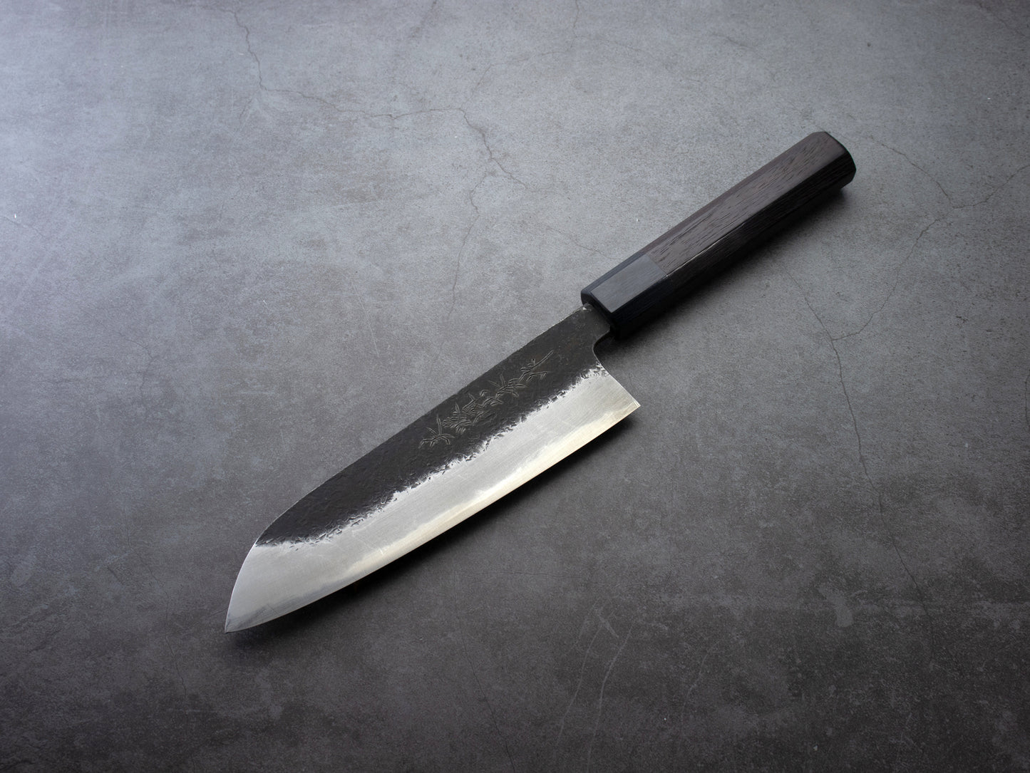 Japanese Santoku Knife "UN" Blue Steel 6.7 in (170 mm) #2063 MinonoKuni Yamahide