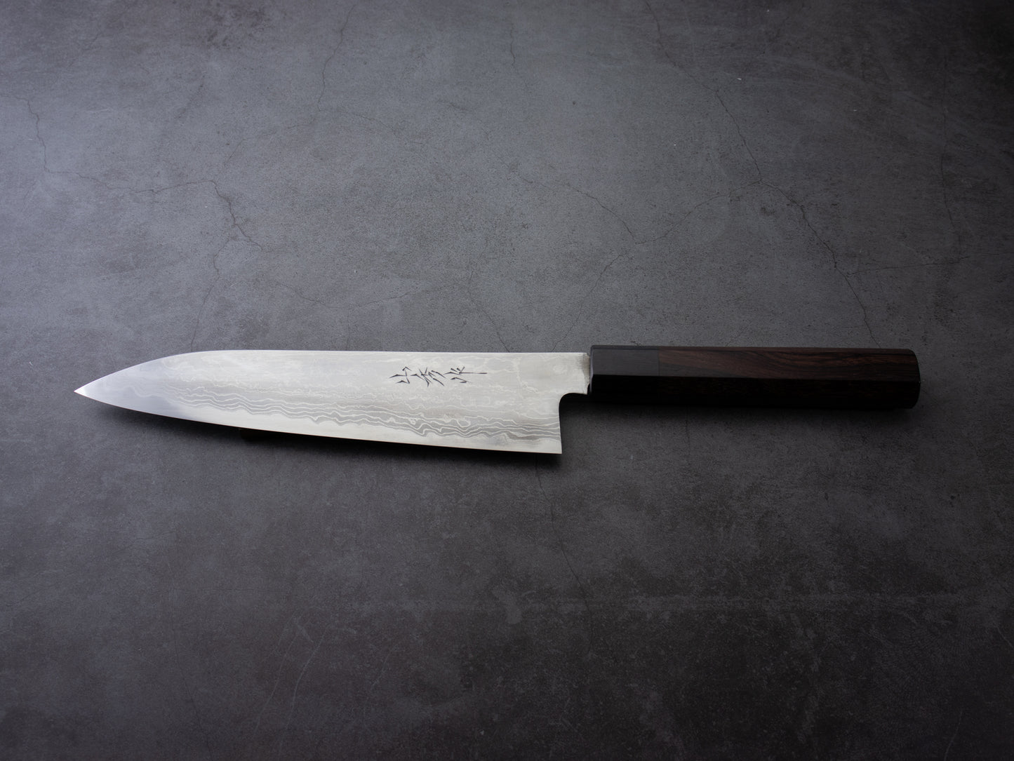 Japanese Gyuto Knife "REN" Damascus/Blue steel MinonoKuni Yamahide