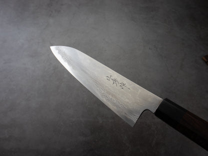 Japanese Santoku Knife "REN" Damascus/Blue Steel 6.7 in (170 mm)  #2065 MinonoKuni Yamahide