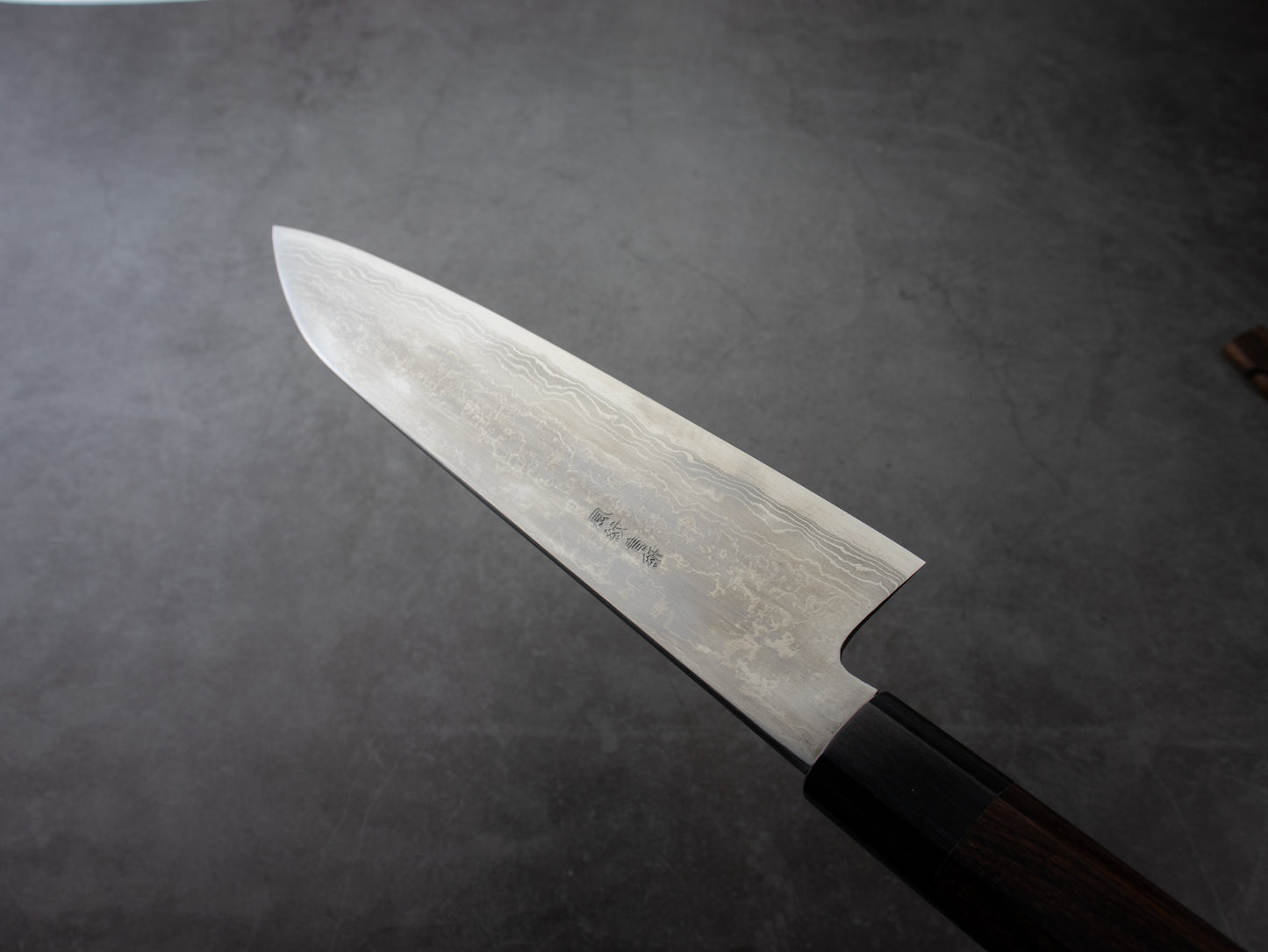 Japanese Santoku Knife "REN" Damascus/Blue Steel 6.7 in (170 mm)  #2065 MinonoKuni Yamahide