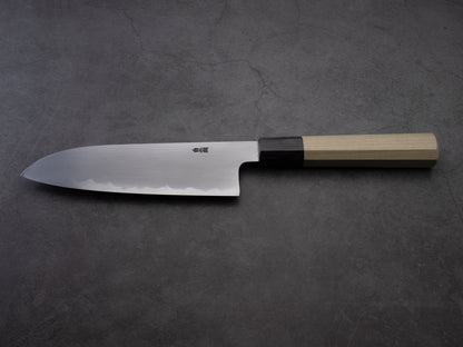 Japanese Santoku Knife "YUKISHIRO"  White Steel 7.1 in (180 mm)  #1654 MinonoKuni Yamahide