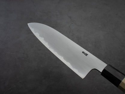 Japanese Santoku Knife "YUKISHIRO"  White Steel 7.1 in (180 mm)  #1654 MinonoKuni Yamahide