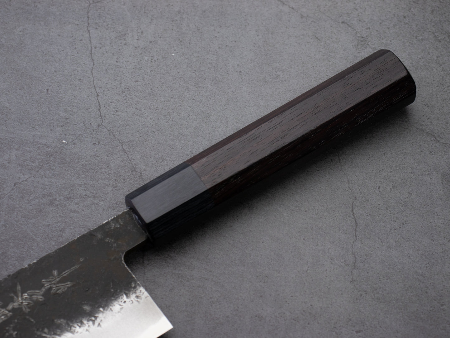 Japanese Nakiri Knife "GETSU" Blue Super 6.7 in (170mm) #2061 MinonoKuni Yamahide