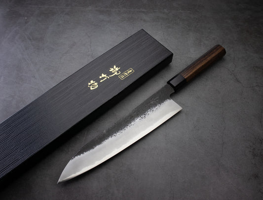 Japanese Gyuto Knife "GETSU" Blue Super Gyuto Minonokuni Yamahide Knives